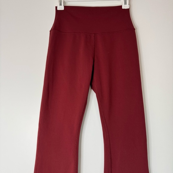 Small ALO Yoga Maroon Airbrush High Waist Bootcut Sculpt Leggings Cranberry Full - Picture 5 of 16